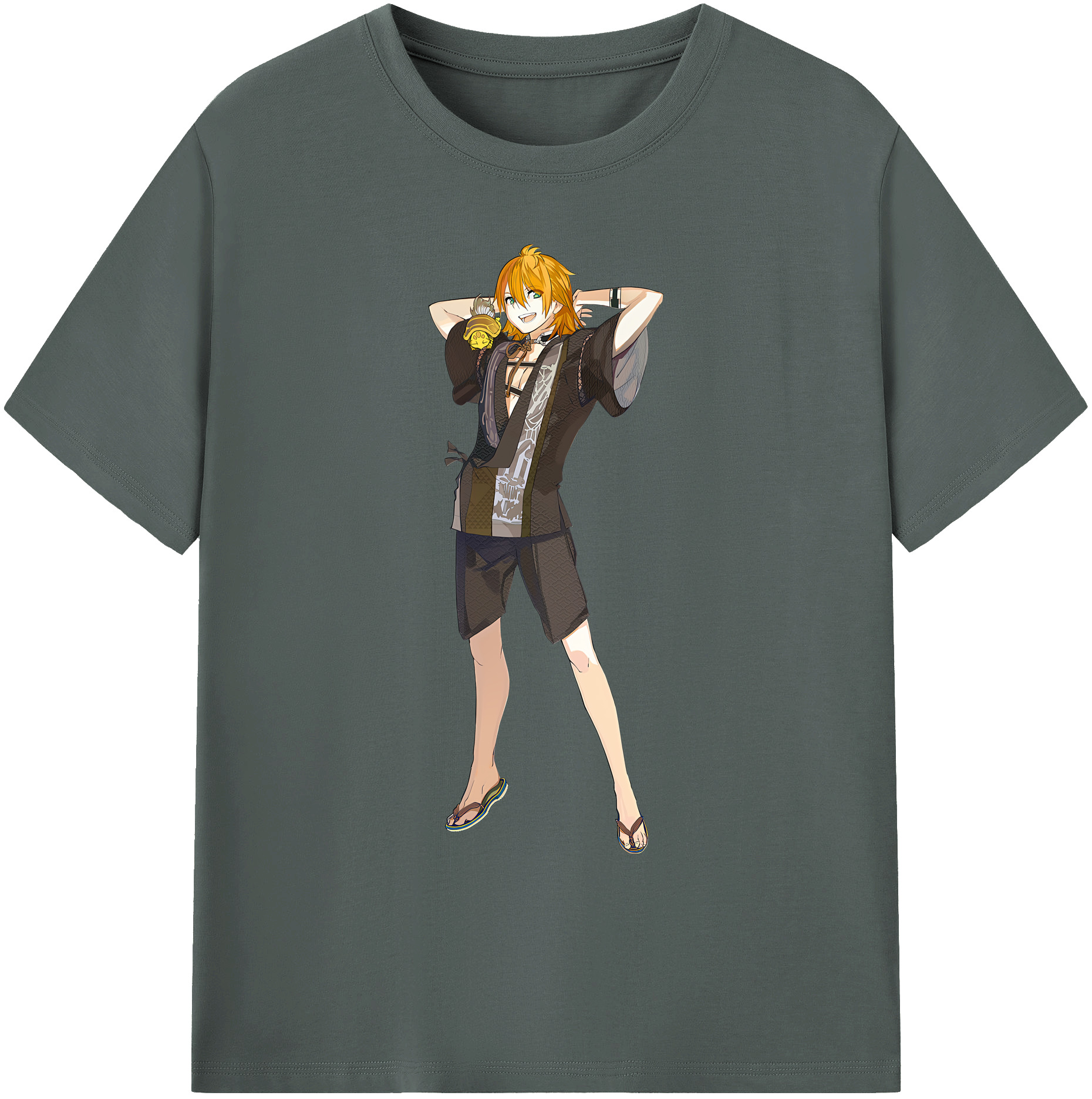 （画像用） 刀剣乱舞 Touken Ranbu 綿100％ メンズ半袖Tシャツ｜肌触りやわらか＆通気性